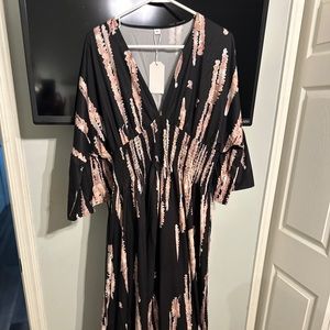 Black print maxi dress new with tags still on
